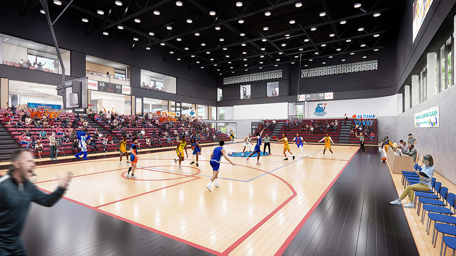 Rendering of indoor varsity court